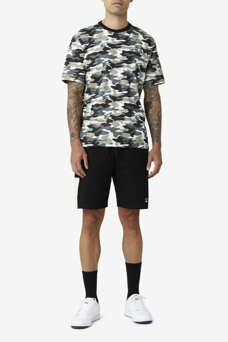 Fila Valentine Camo T-shirt Herr Svarta | FZWwiDUHhwb