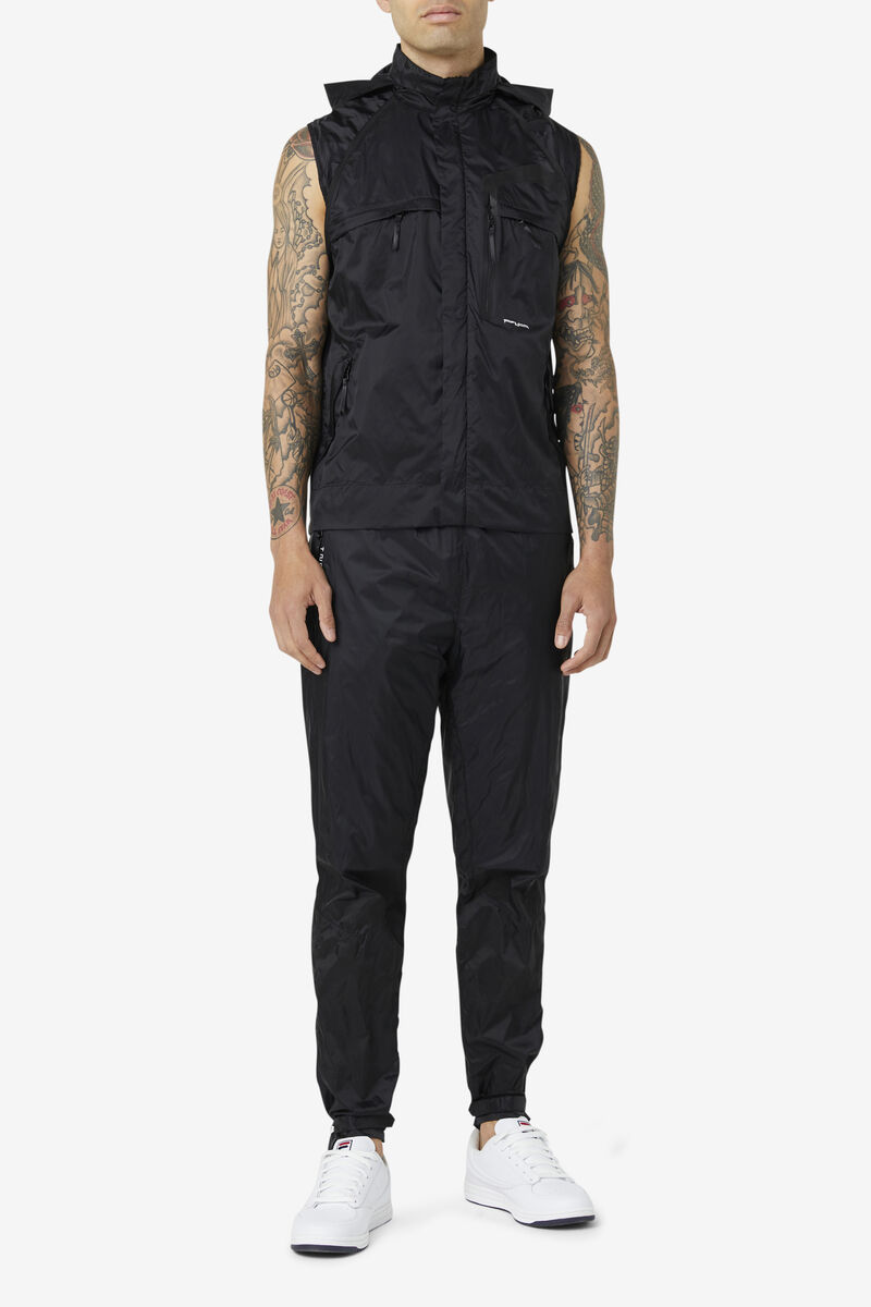 Fila Vega Vind Pant Byxor Herr Svarta Vita Svarta | laS4TGrDTYV