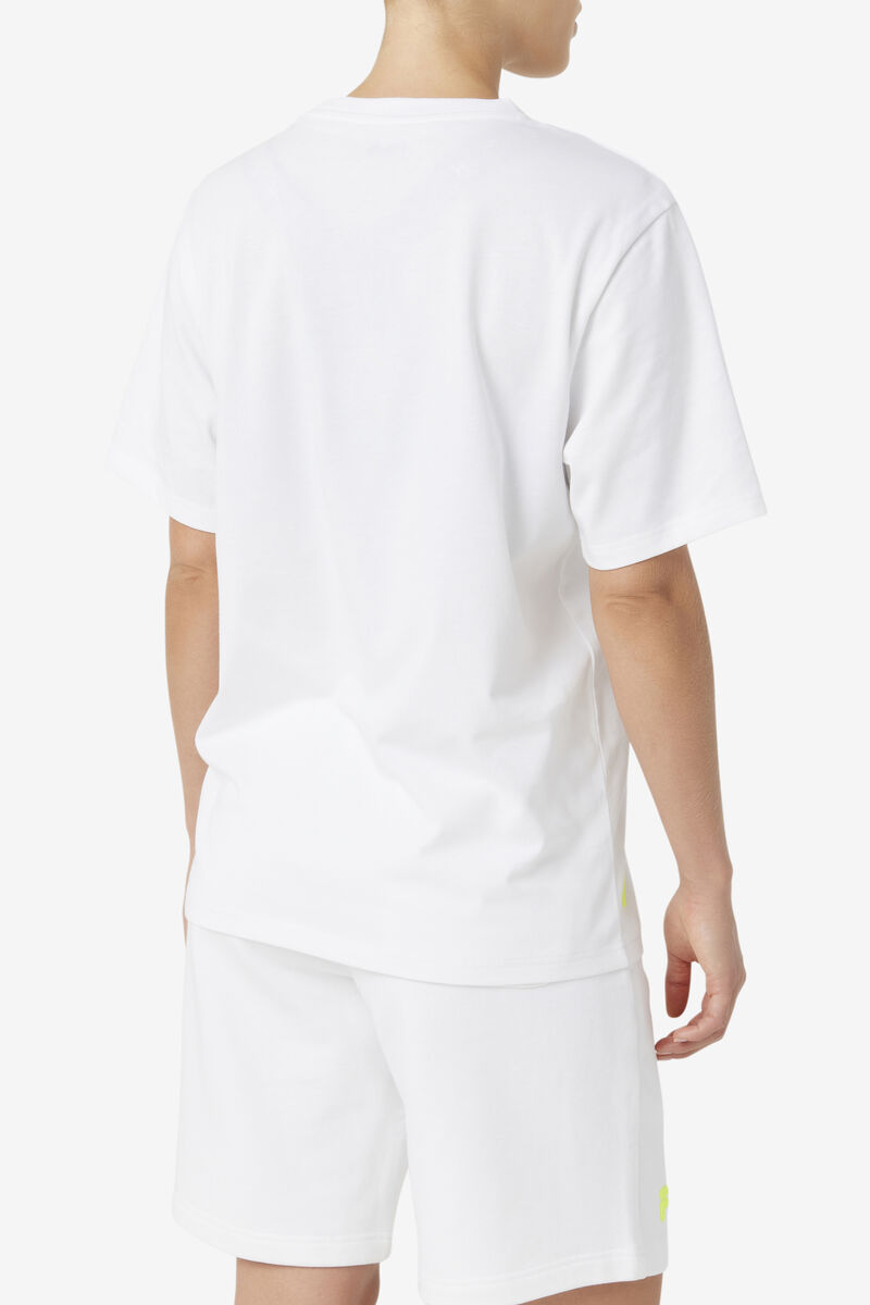 Fila Vinny T-shirt Herr Vita Gula | JWhDedEOF7E