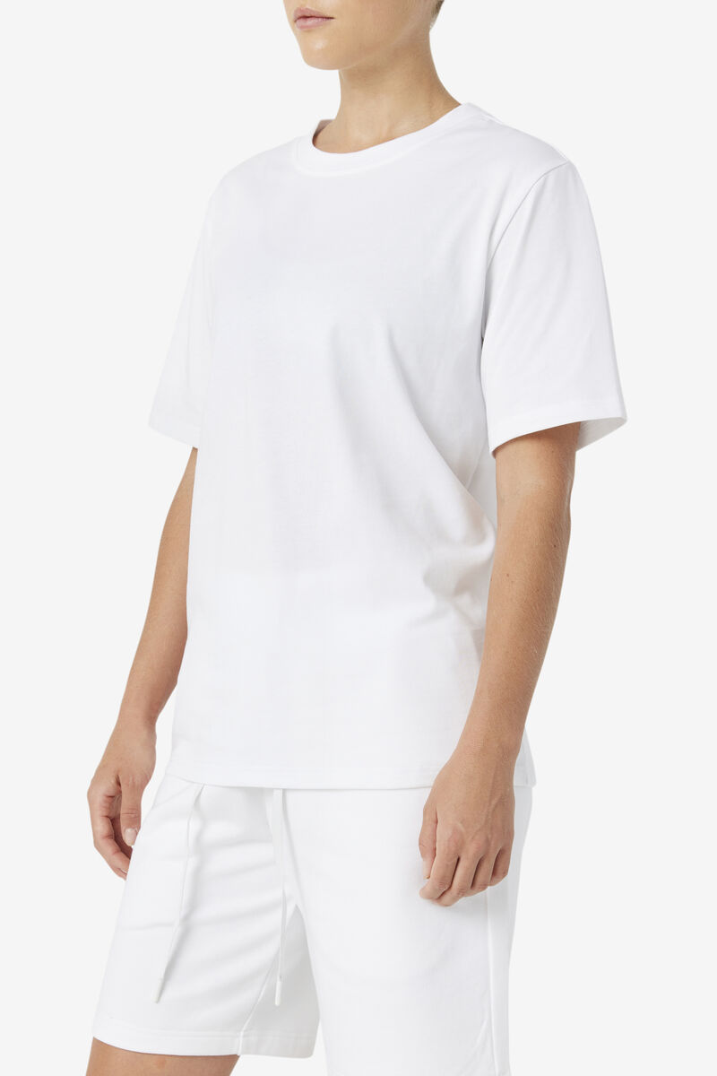 Fila Vinny T-shirt Herr Vita Rosa | VBpMt9PNZiy