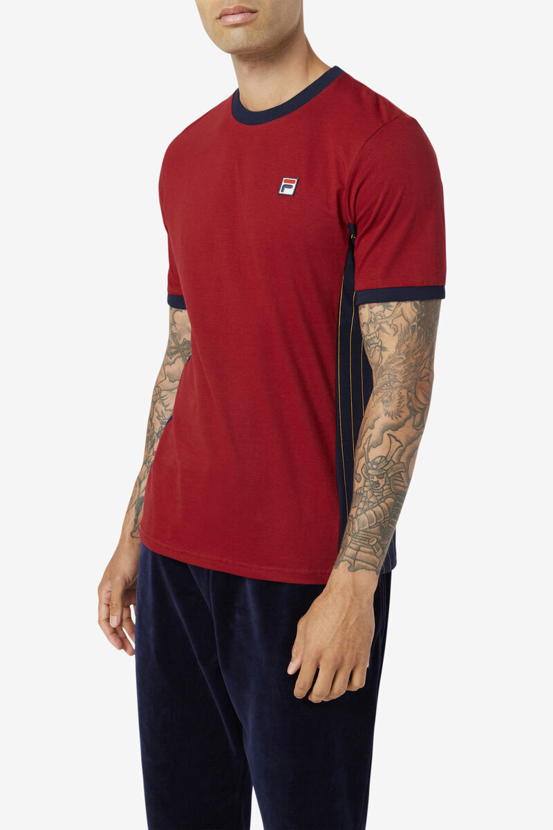 Fila Warner T-shirt Herr Marinblå | uYTSNYTgWwH