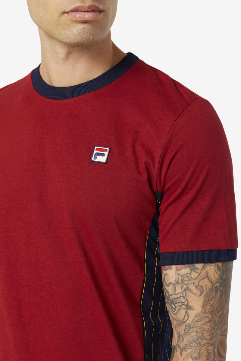Fila Warner T-shirt Herr Marinblå | uYTSNYTgWwH