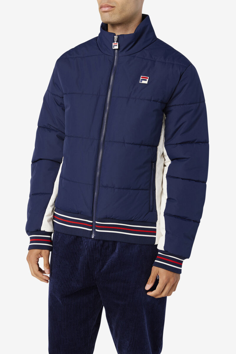 Fila Watson Puffer Jacket Casual Kappor Herr Marinblå | 51CQDsgmtl8