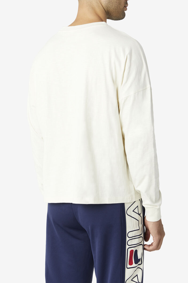 Fila Wendell Long Sleeve Shirt Herr Marinblå Röda | JhanOic63Sv