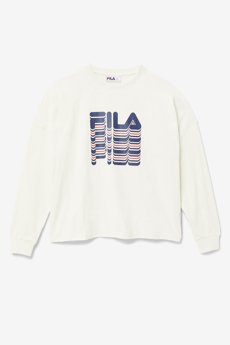 Fila Wendell Long Sleeve Shirt Herr Marinblå Röda | JhanOic63Sv