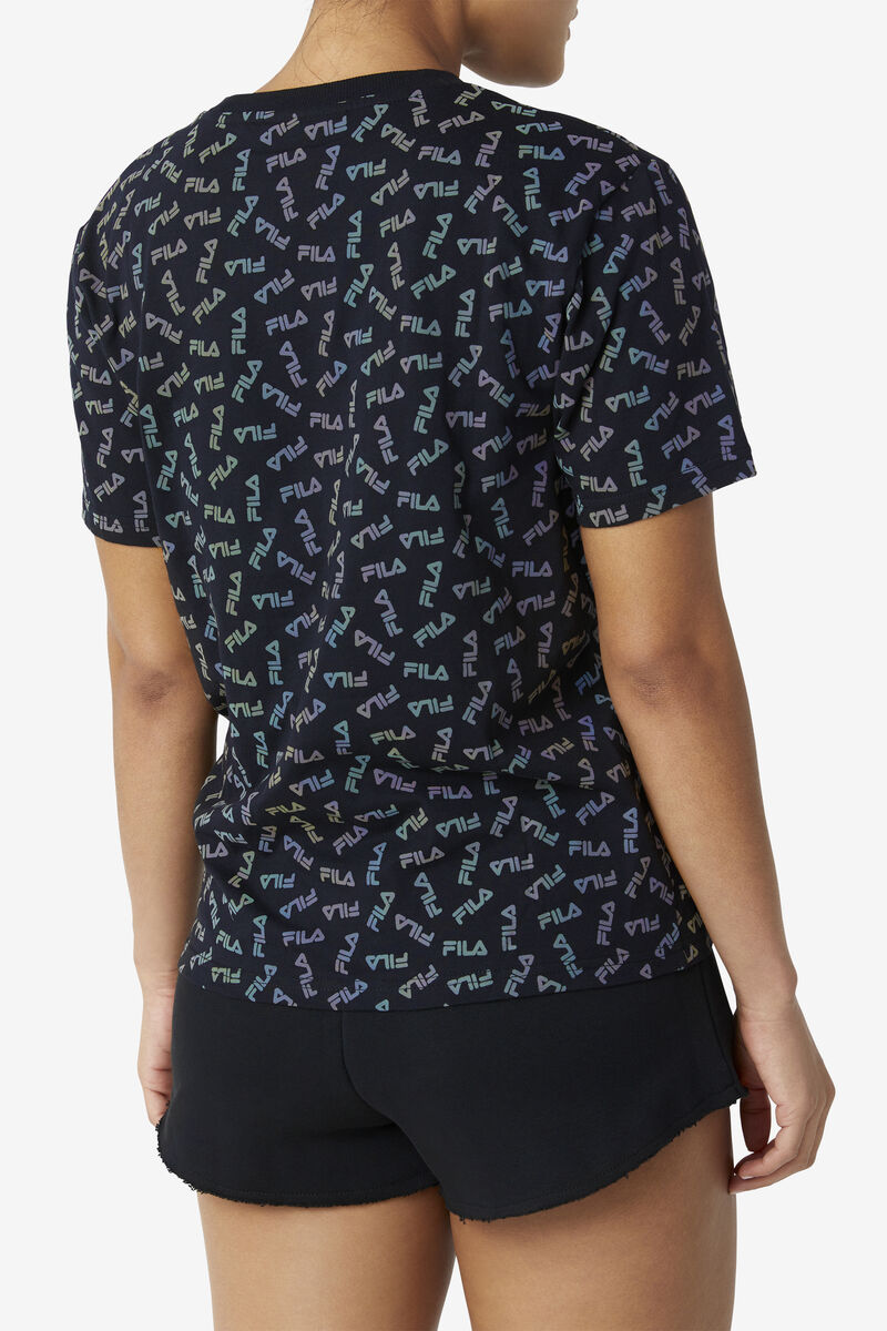 Fila Whitney Boyfriend T-shirt Dam Svarta | mYE6r31gVos
