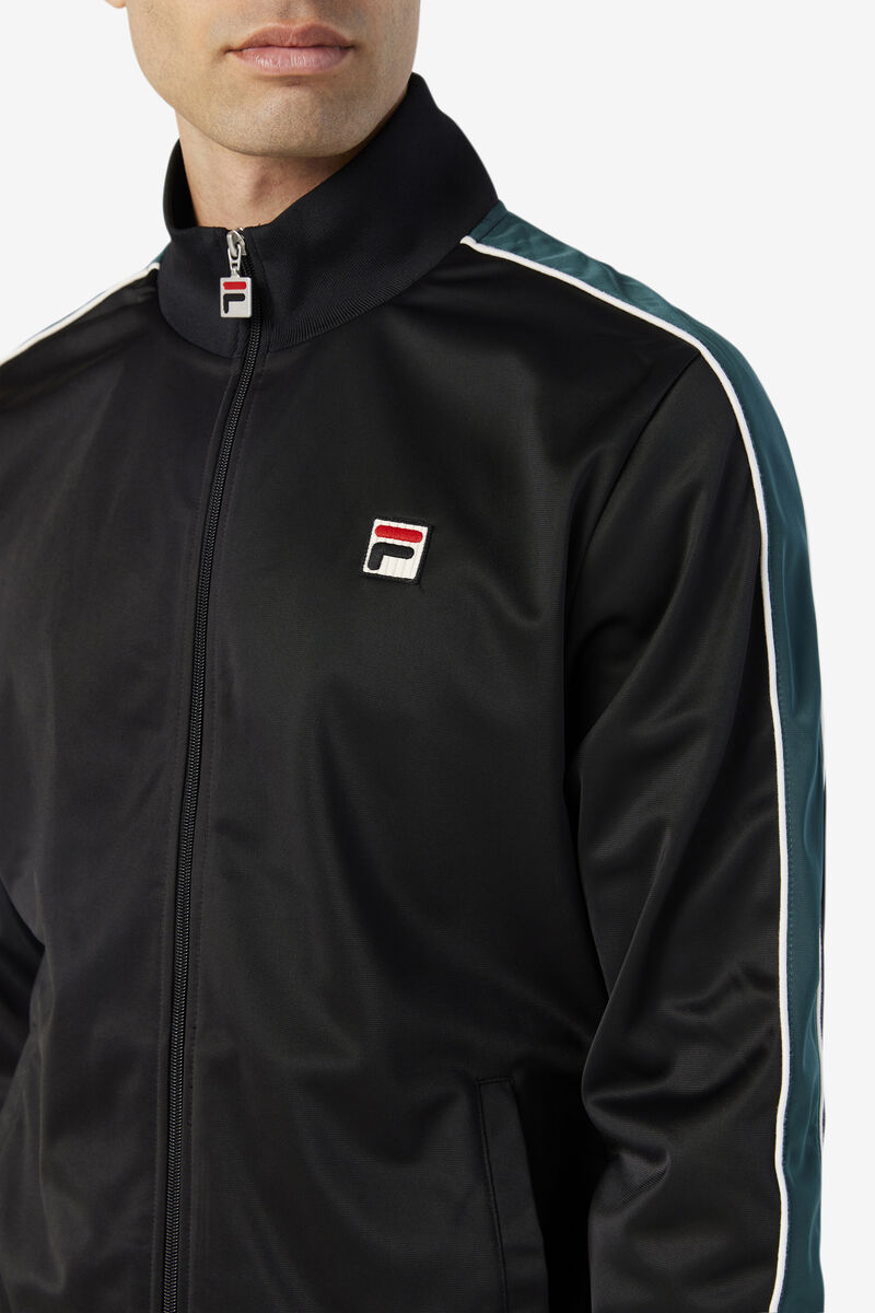 Fila Wicks Track Jacket Casual Kappor Herr Svarta Vita | Rn7xNtijsjk