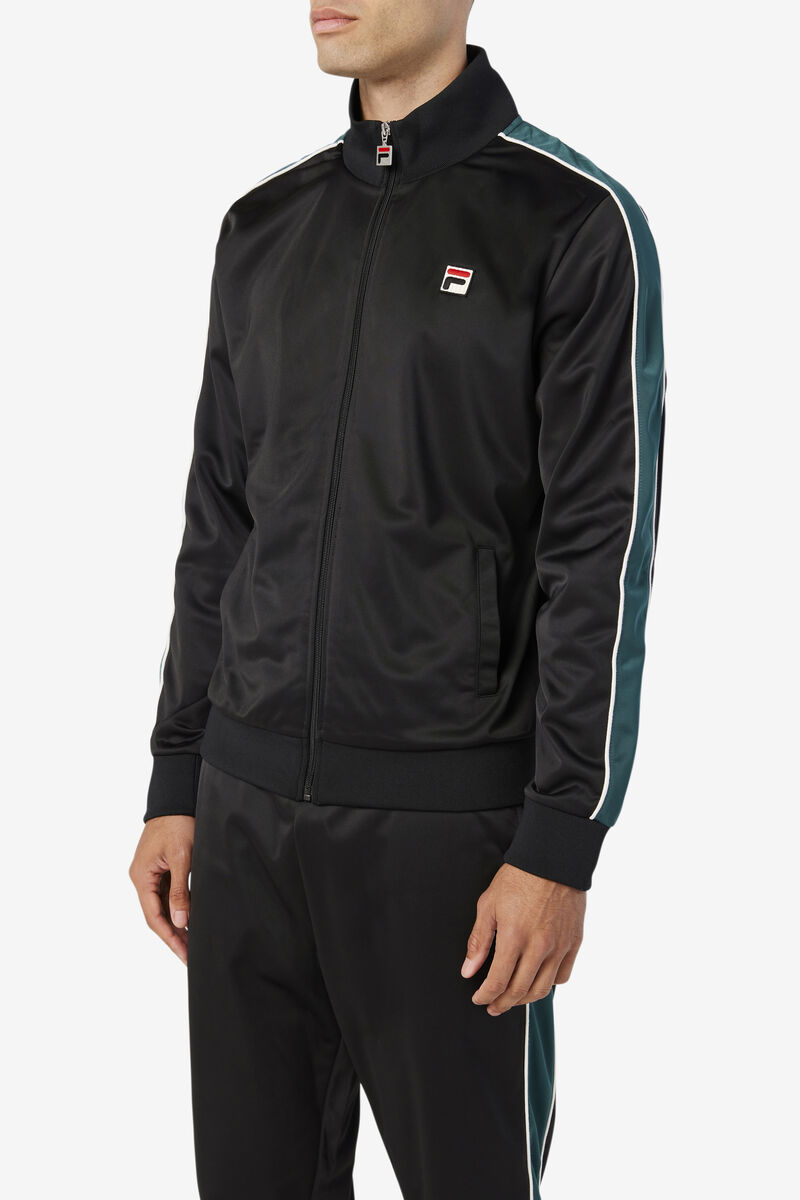 Fila Wicks Track Jacket Träningsoverall Herr Svarta Vita | HvJkmhihJVR