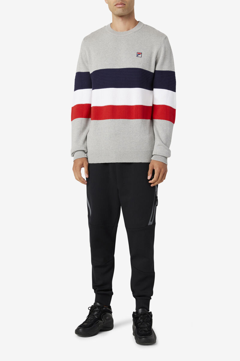 Fila Willkie Tröja Tröjor Herr Ljusgrå Marinblå Vita | eTmgDEYdQVF