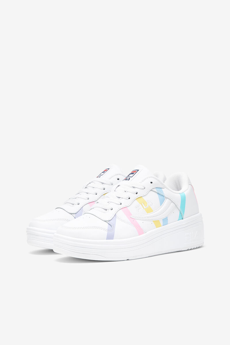 Fila Wx-100 Stripe Sneakers Dam Vita Blå | dF2HT4DB3SU