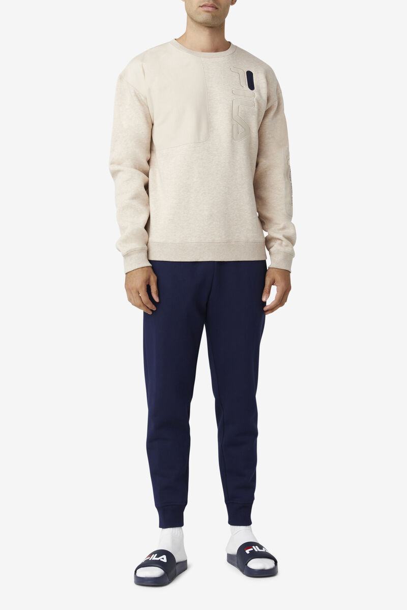 Fila Young Crew Tröjor Herr Ljusbruna Marinblå | PNES3OwPQHR