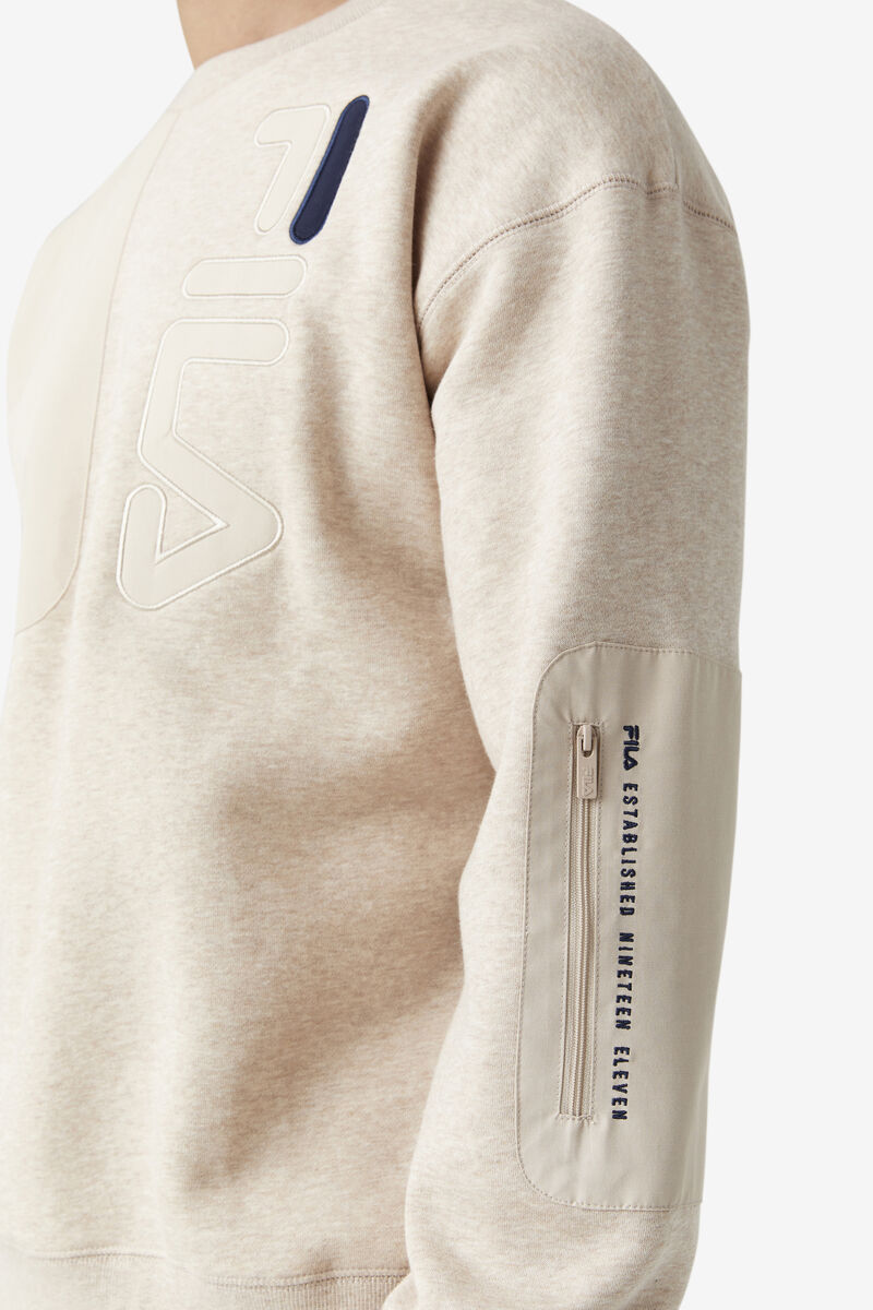 Fila Young Crew Tröjor Herr Ljusbruna Marinblå | PNES3OwPQHR