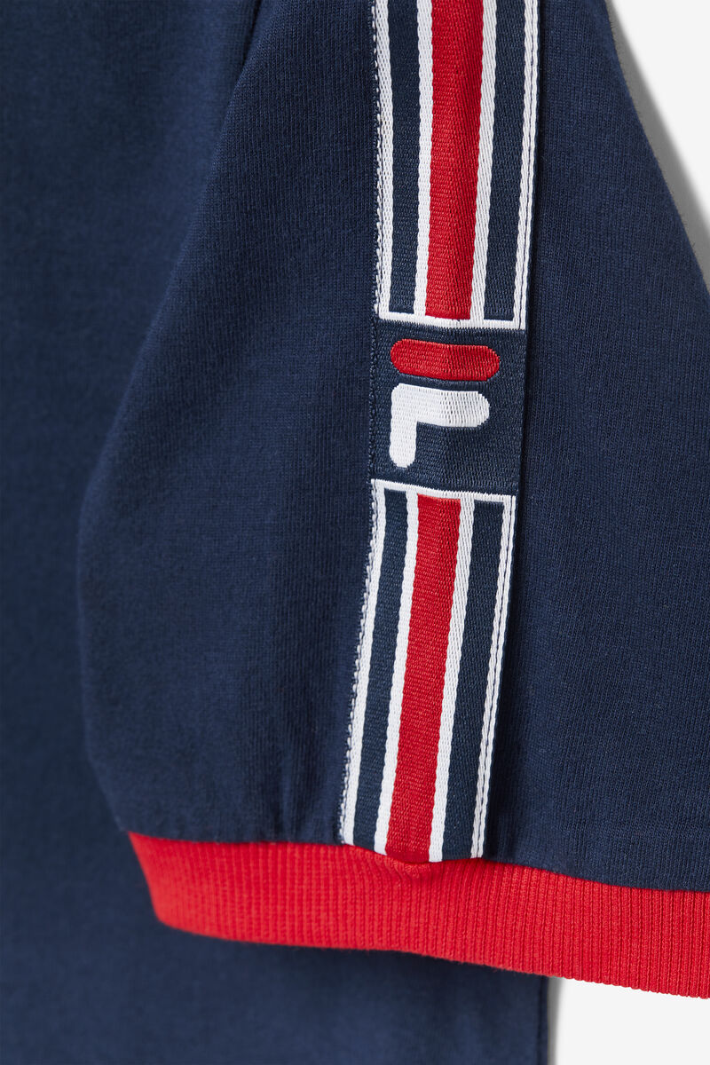 Fila Zale T-shirt Herr Marinblå Röda Vita | 5xOfYYwrgpu